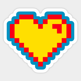 SUPER PIXEL HEART Sticker